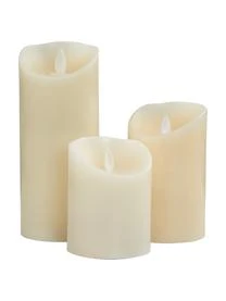 Butlers LED-Kerzen Glowing Flame, 3-tlg.