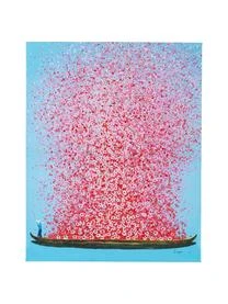 Kare Design Bemalter Leinwanddruck Flower Boat