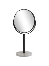 Bahne Runder Kosmetikspiegel Ramona Mit Weißem Marmorfuß