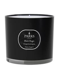 Parks London Dreidocht-Duftkerze Black Magic (Orange, Lavendel, Geranien, Zitronengras)