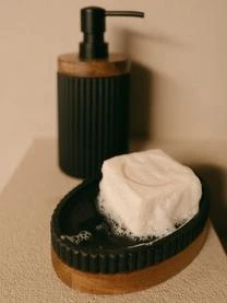 Andrea House Ovale Seifenschale Laura Mit Holz-Dekor 5 Andrea House Ovale Seifenschale Laura Mit Holz-Dekor – Bild 5