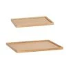 Hübsch Handgefertigtes Deko-Tablett-Set Nature, 2-tlg.